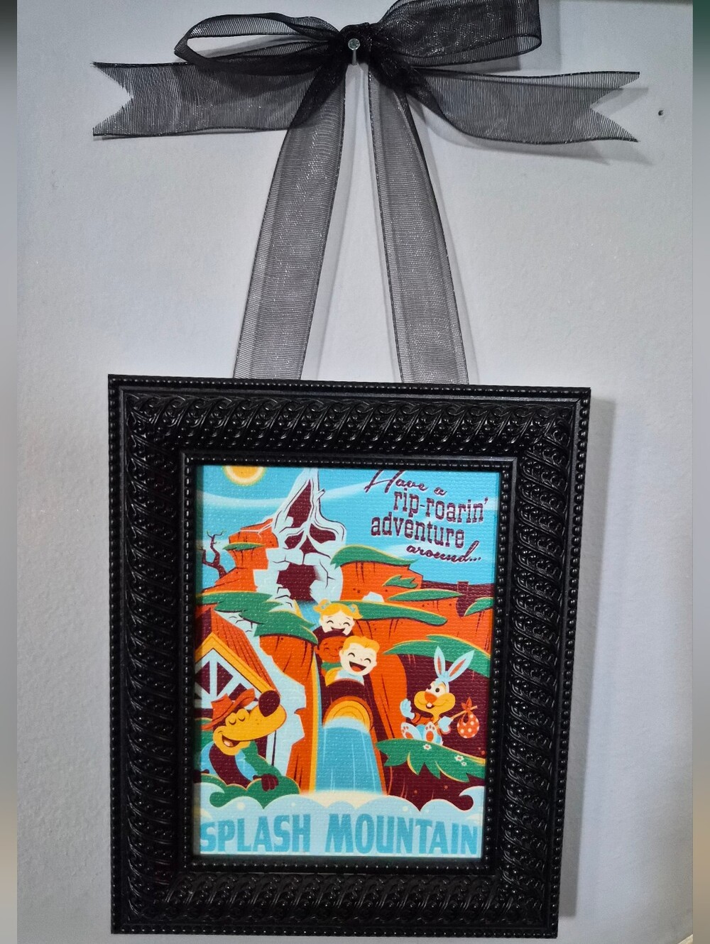 Disney WonderGround Gallery Splash Mountain Framed Mini Print Dave Perillo Retro